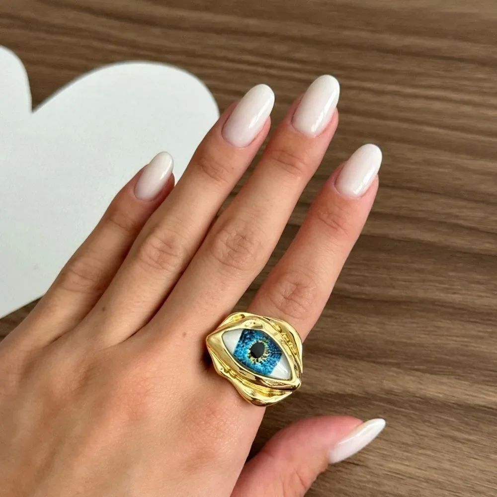 Evil Eye Ring Q124 - Picture 4 of 5